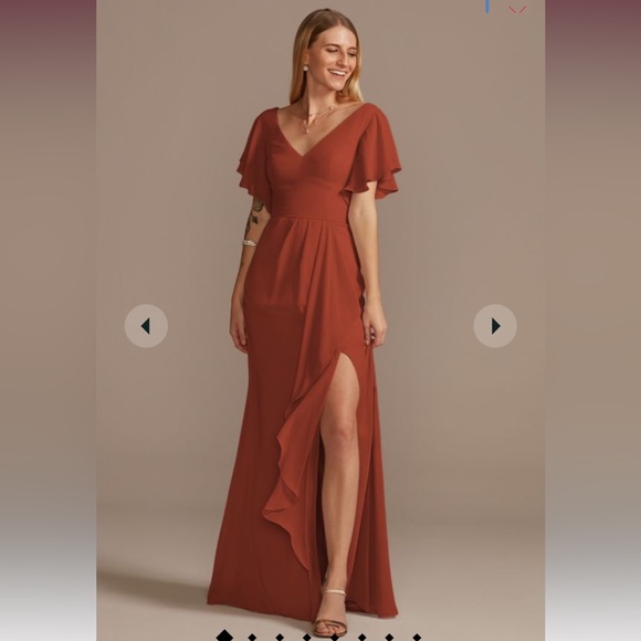 David's Bridal Dresses Davids Bridal Flutter Sleeve Bridesmaid